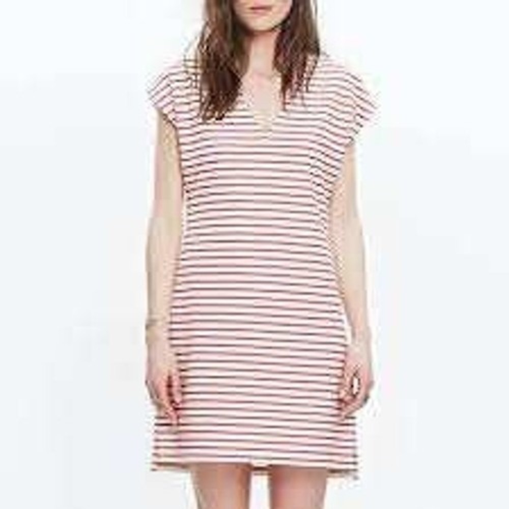 Madewell Red Stripe V Neck Cap Sleeve‎ Casual Dress XS